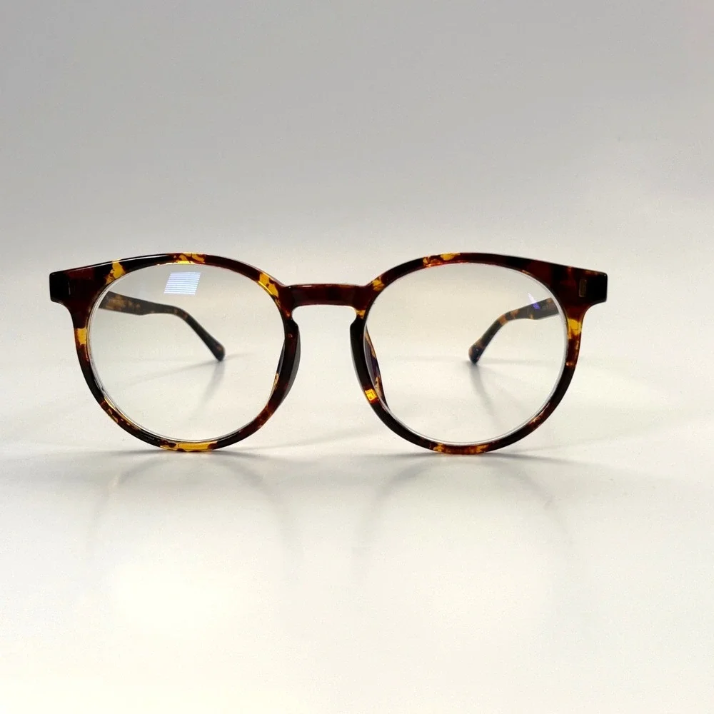 Firmoo‎ S6870 C4 Eyeglasses Frame Only 51-19-147 Tortoise Shell Brown Round